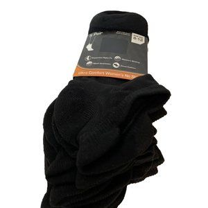 Ladies Black Socks No Show, Ultra Comfort & Moisture Aid, Brand New Pack